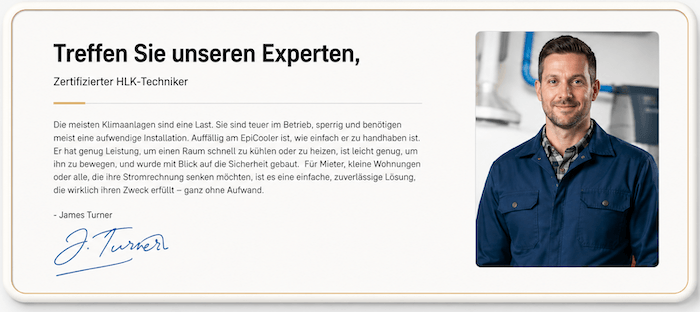 Einschätzung eines zertifizierten HLK-Fachtechnikers auf der Herstellerseite EpiCooler Expertenmeinung